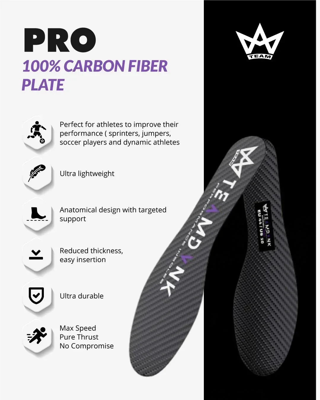 Solette PRO – Carbonio puro per sprint e salto